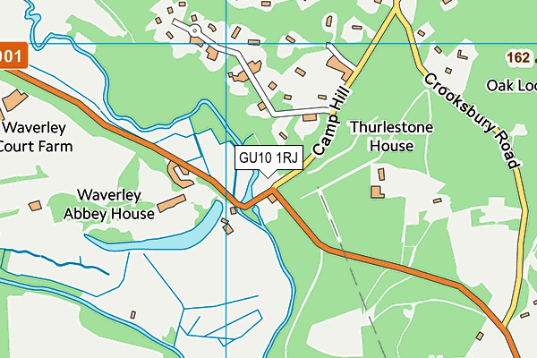 GU10 1RJ map - OS VectorMap District (Ordnance Survey)