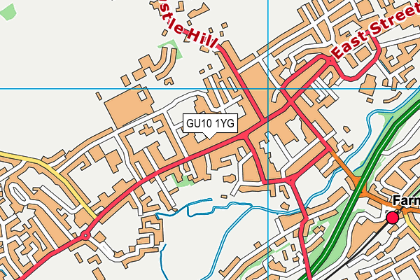 GU10 1YG map - OS VectorMap District (Ordnance Survey)