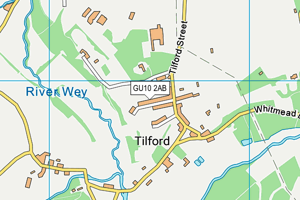 GU10 2AB map - OS VectorMap District (Ordnance Survey)