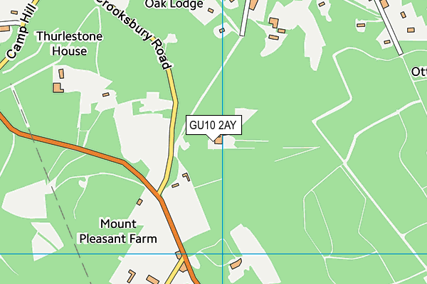 GU10 2AY map - OS VectorMap District (Ordnance Survey)