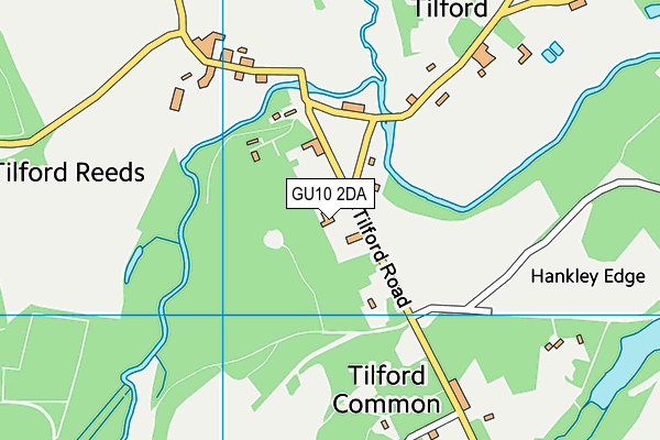 Tilford Green map (GU10 2DA) - OS VectorMap District (Ordnance Survey)