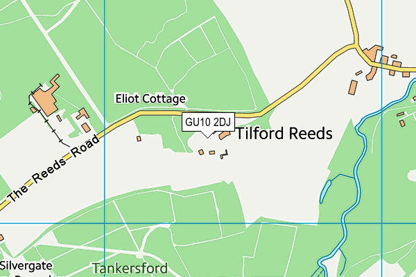 GU10 2DJ map - OS VectorMap District (Ordnance Survey)