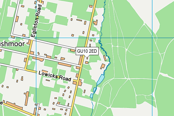 GU10 2ED map - OS VectorMap District (Ordnance Survey)