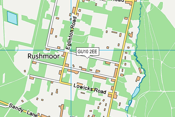 GU10 2EE map - OS VectorMap District (Ordnance Survey)