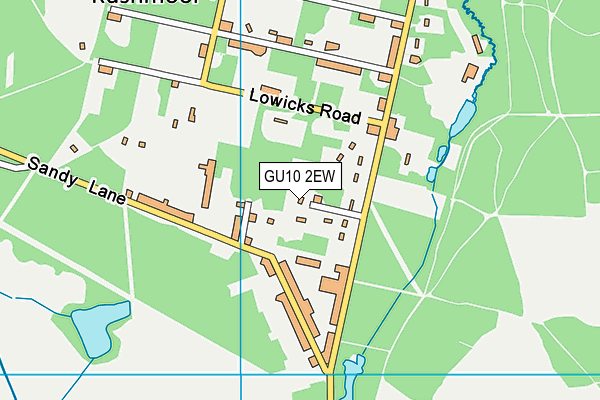 GU10 2EW map - OS VectorMap District (Ordnance Survey)