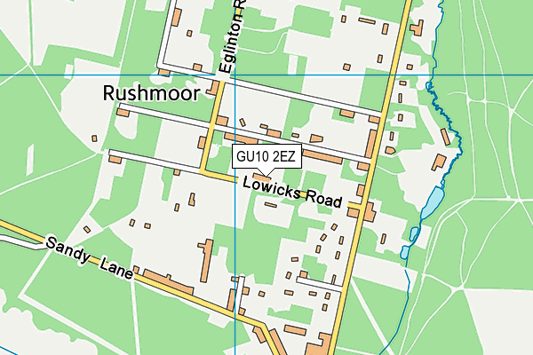 GU10 2EZ map - OS VectorMap District (Ordnance Survey)