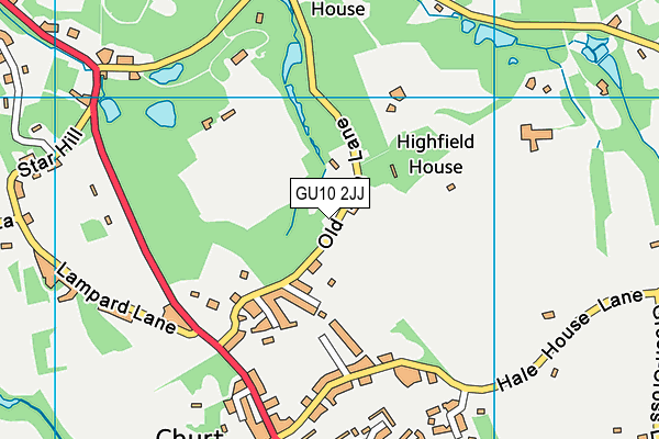 GU10 2JJ map - OS VectorMap District (Ordnance Survey)