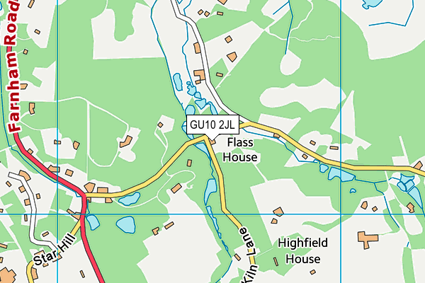 GU10 2JL map - OS VectorMap District (Ordnance Survey)