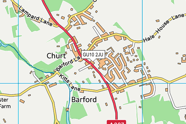 GU10 2JU map - OS VectorMap District (Ordnance Survey)