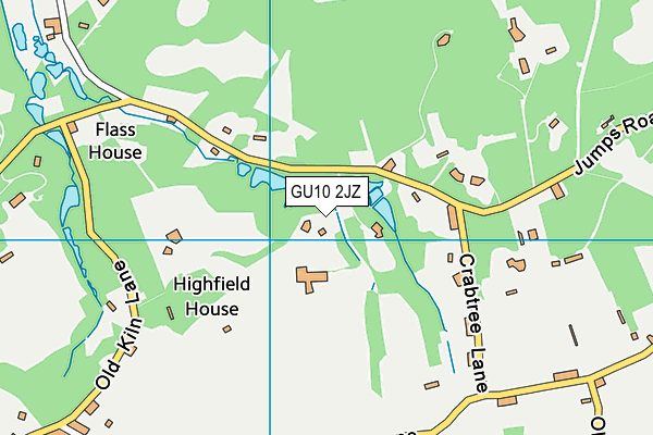 GU10 2JZ map - OS VectorMap District (Ordnance Survey)