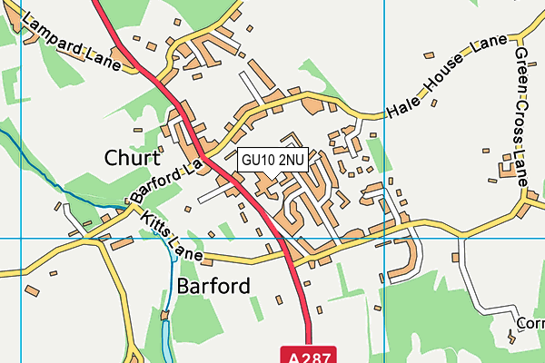 GU10 2NU map - OS VectorMap District (Ordnance Survey)