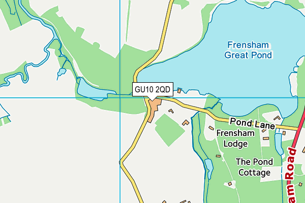 Best Western Frensham Pond Hotel map (GU10 2QD) - OS VectorMap District (Ordnance Survey)