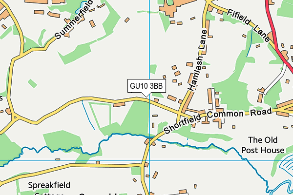 GU10 3BB map - OS VectorMap District (Ordnance Survey)