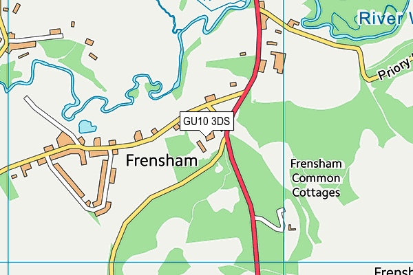 St Mary's CofE Aided Infant School, Frensham map (GU10 3DS) - OS VectorMap District (Ordnance Survey)