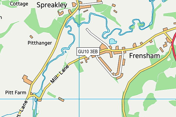 GU10 3EB map - OS VectorMap District (Ordnance Survey)