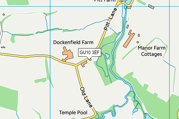 GU10 3EF map - OS VectorMap District (Ordnance Survey)