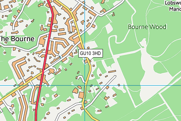 GU10 3HD map - OS VectorMap District (Ordnance Survey)