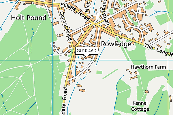 GU10 4AD map - OS VectorMap District (Ordnance Survey)