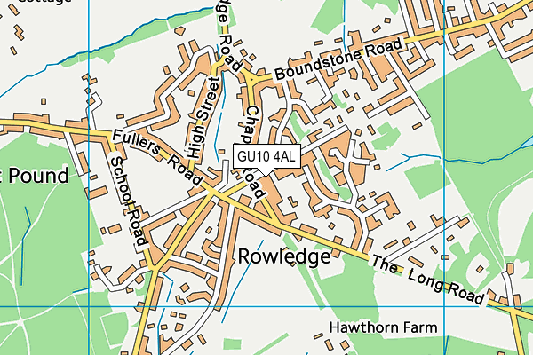 GU10 4AL map - OS VectorMap District (Ordnance Survey)