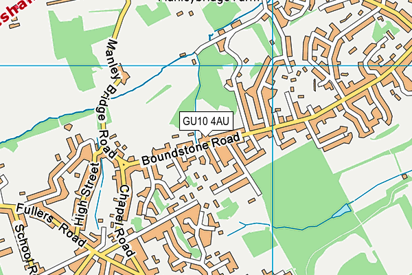 GU10 4AU map - OS VectorMap District (Ordnance Survey)