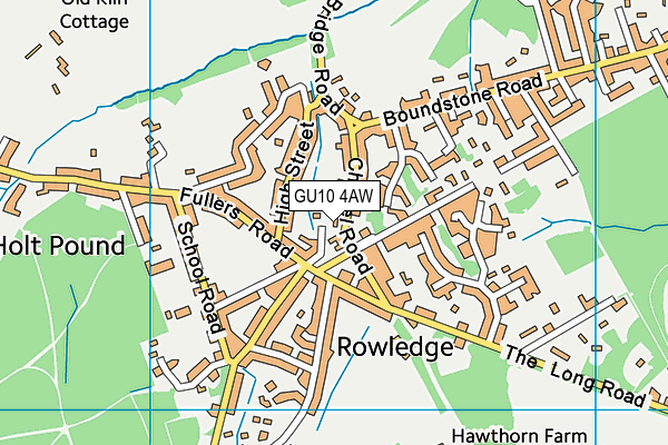 GU10 4AW map - OS VectorMap District (Ordnance Survey)