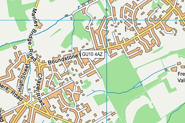 GU10 4AZ map - OS VectorMap District (Ordnance Survey)