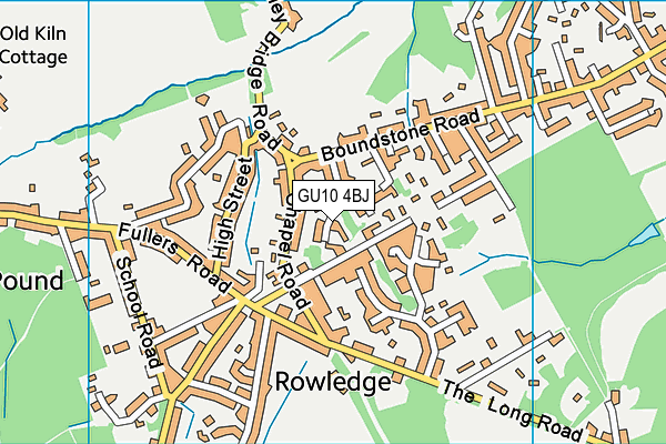 GU10 4BJ map - OS VectorMap District (Ordnance Survey)