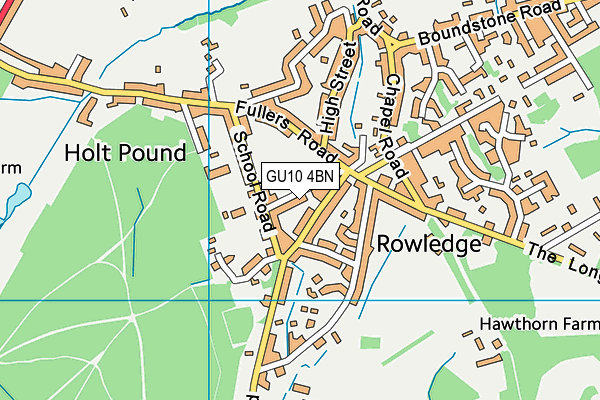 Rowledge Recreation Ground map (GU10 4BN) - OS VectorMap District (Ordnance Survey)