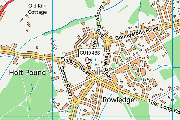 GU10 4BS map - OS VectorMap District (Ordnance Survey)