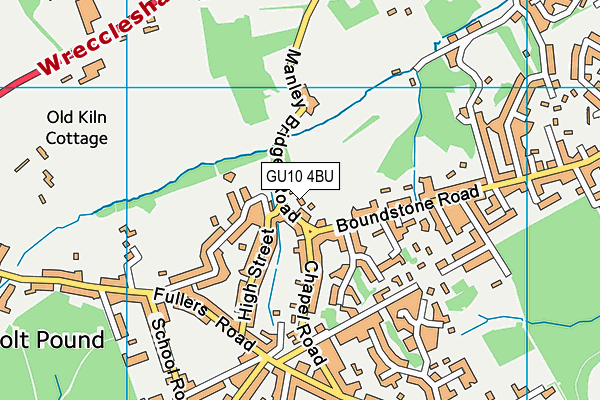 GU10 4BU map - OS VectorMap District (Ordnance Survey)