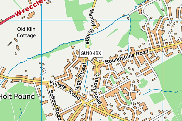 GU10 4BX map - OS VectorMap District (Ordnance Survey)