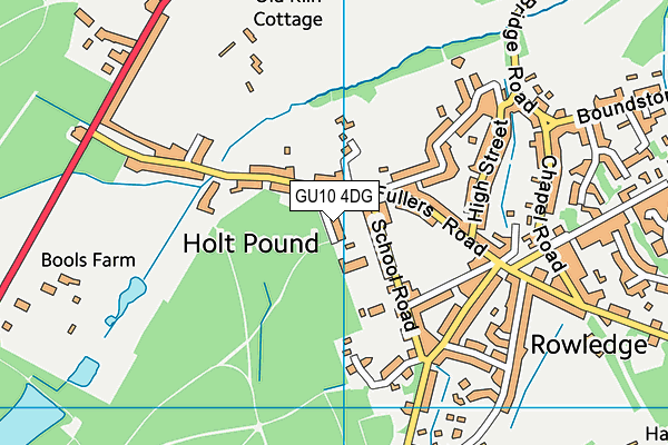 GU10 4DG map - OS VectorMap District (Ordnance Survey)