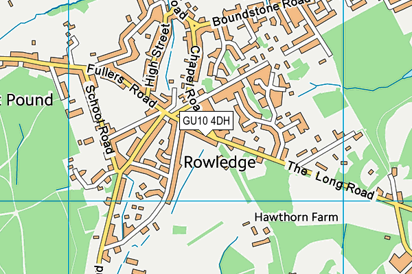 GU10 4DH map - OS VectorMap District (Ordnance Survey)