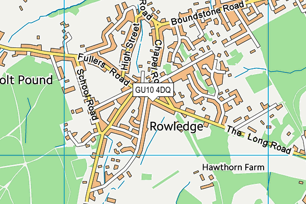 GU10 4DQ map - OS VectorMap District (Ordnance Survey)