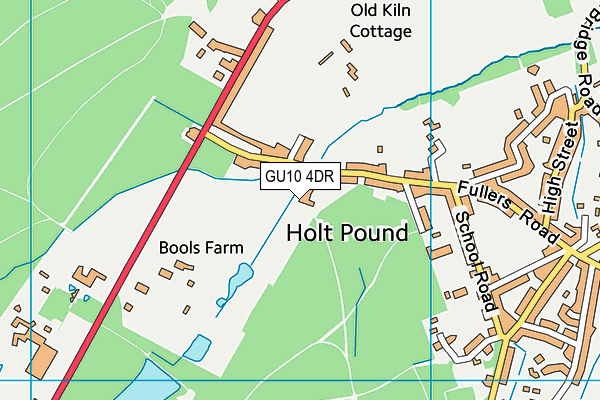 GU10 4DR map - OS VectorMap District (Ordnance Survey)