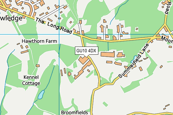 GU10 4DX map - OS VectorMap District (Ordnance Survey)