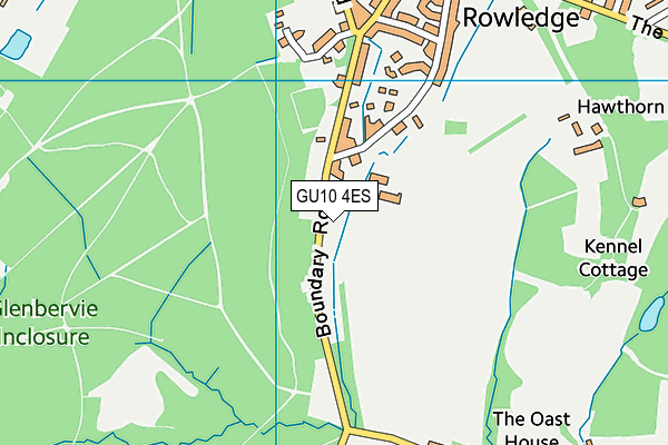 GU10 4ES map - OS VectorMap District (Ordnance Survey)