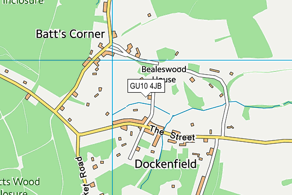 GU10 4JB map - OS VectorMap District (Ordnance Survey)