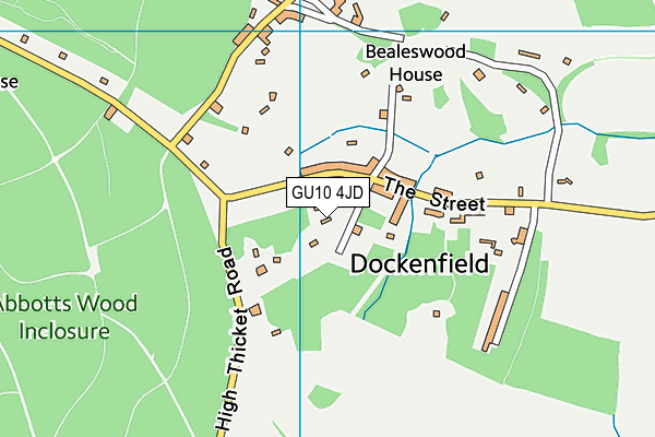 GU10 4JD map - OS VectorMap District (Ordnance Survey)