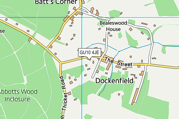 GU10 4JE map - OS VectorMap District (Ordnance Survey)