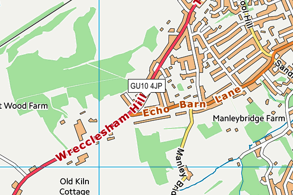 GU10 4JP map - OS VectorMap District (Ordnance Survey)