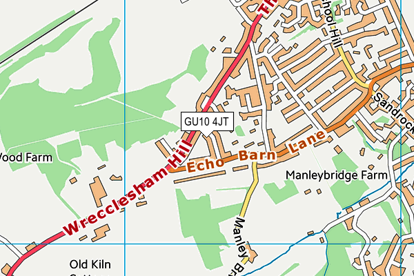 GU10 4JT map - OS VectorMap District (Ordnance Survey)