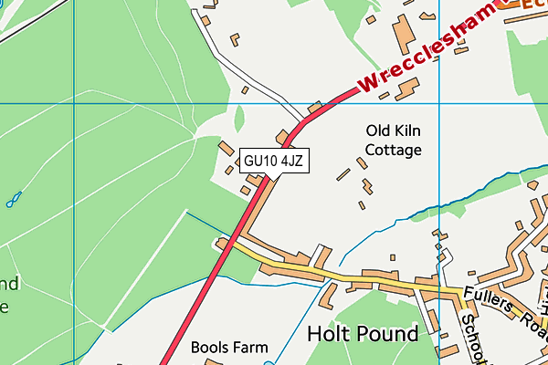 GU10 4JZ map - OS VectorMap District (Ordnance Survey)