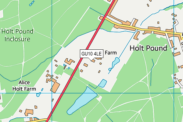 GU10 4LE map - OS VectorMap District (Ordnance Survey)