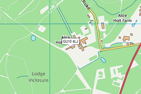 GU10 4LJ map - OS VectorMap District (Ordnance Survey)