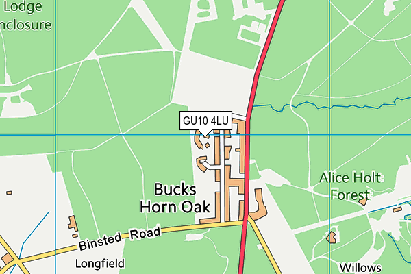 GU10 4LU map - OS VectorMap District (Ordnance Survey)