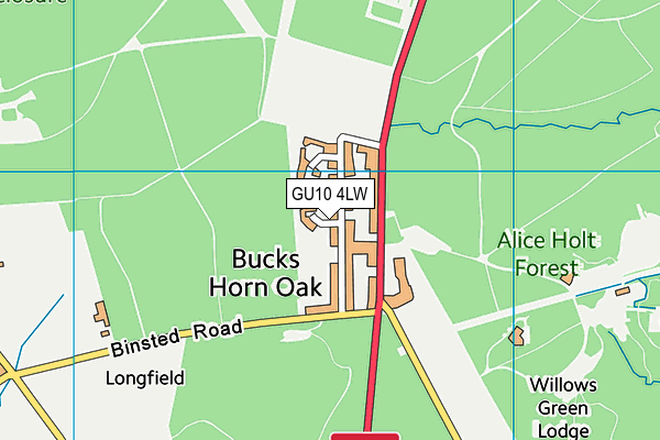 GU10 4LW map - OS VectorMap District (Ordnance Survey)