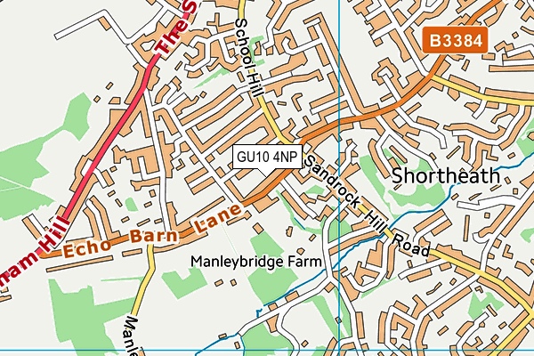 GU10 4NP map - OS VectorMap District (Ordnance Survey)