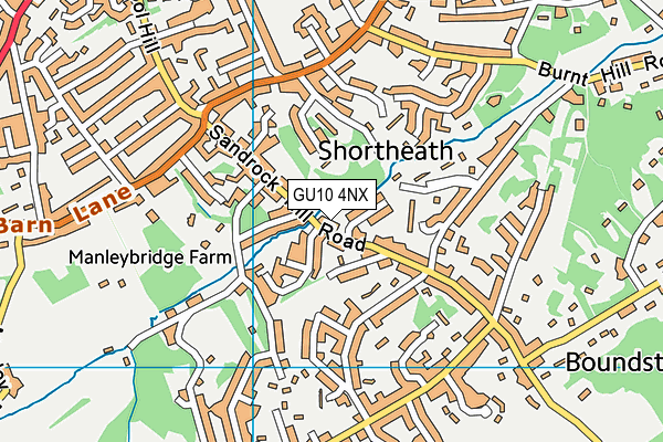 GU10 4NX map - OS VectorMap District (Ordnance Survey)