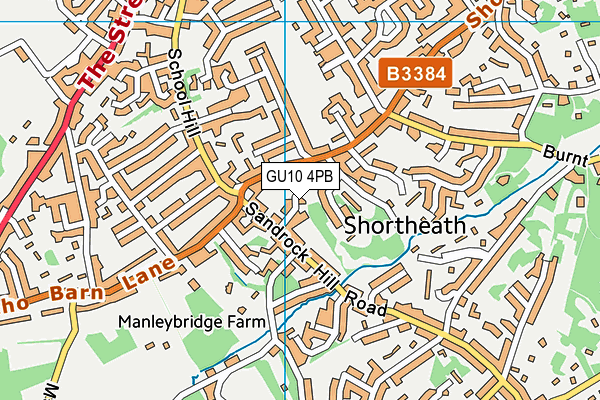 GU10 4PB map - OS VectorMap District (Ordnance Survey)